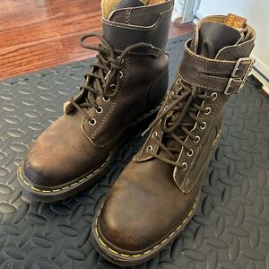 Dr. Martens unisex Brown Leather Boots